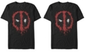 Fifth Sun Marvel Men's Deadpool Splatter Icon, Short Sleeve T-Shirt